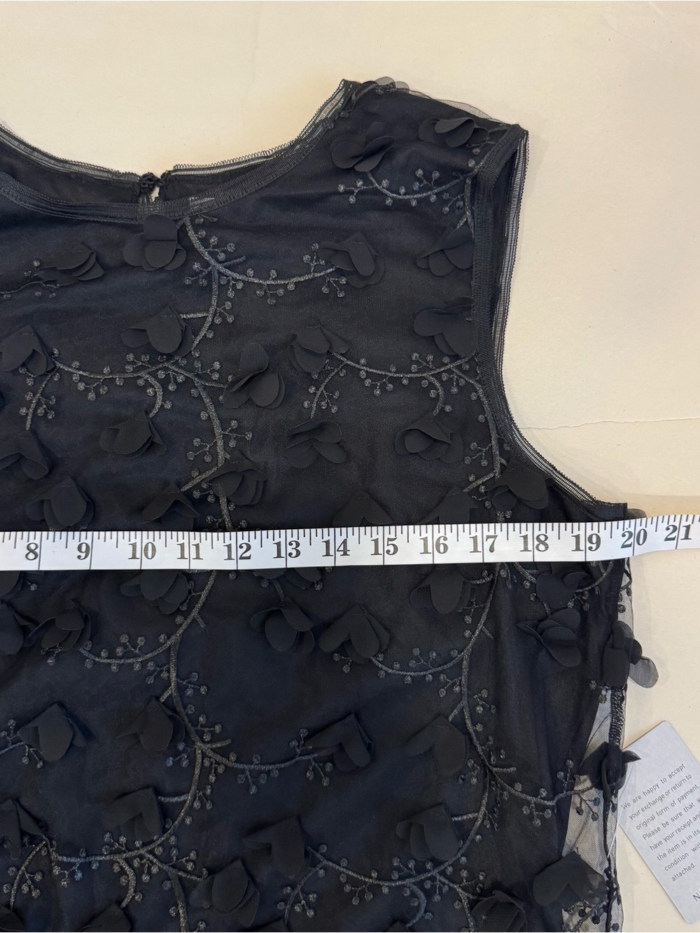 Max Studio Sheath Dress 3D Appliqué Floral XL Party Cocktail Evening Wedding - Picture 8 of 9